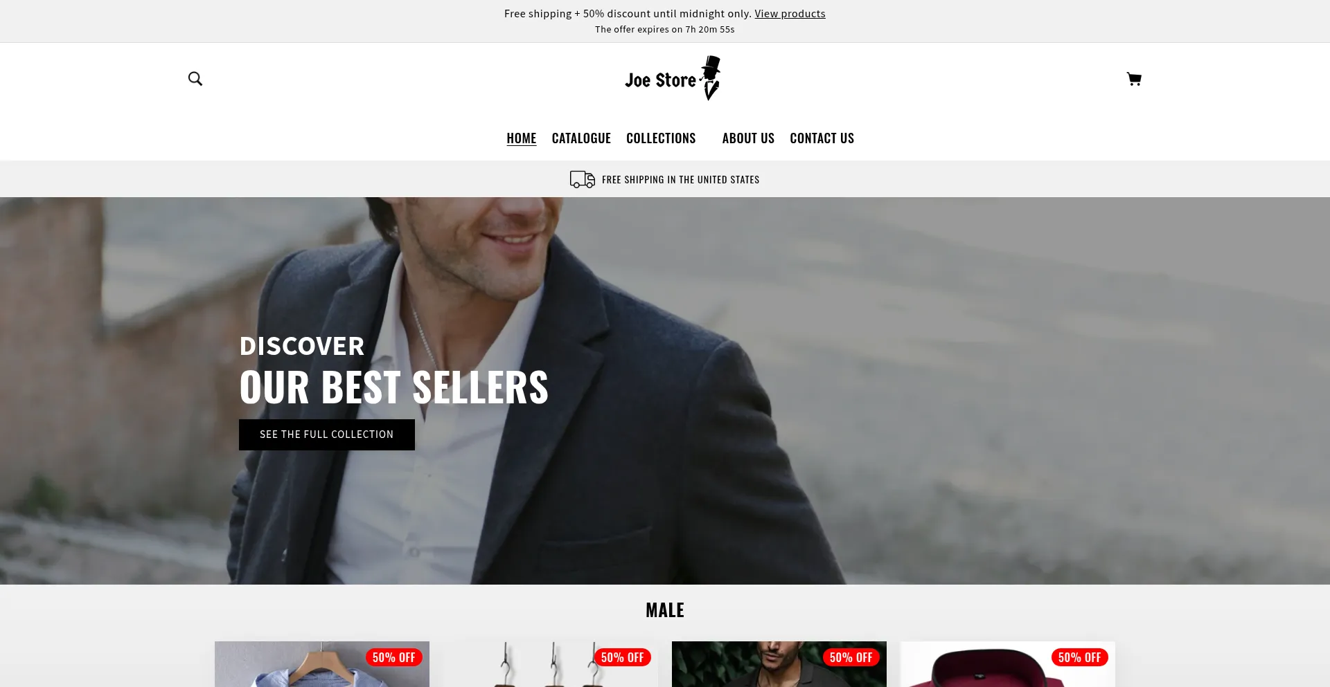 Website screenshot of Joe-store.com