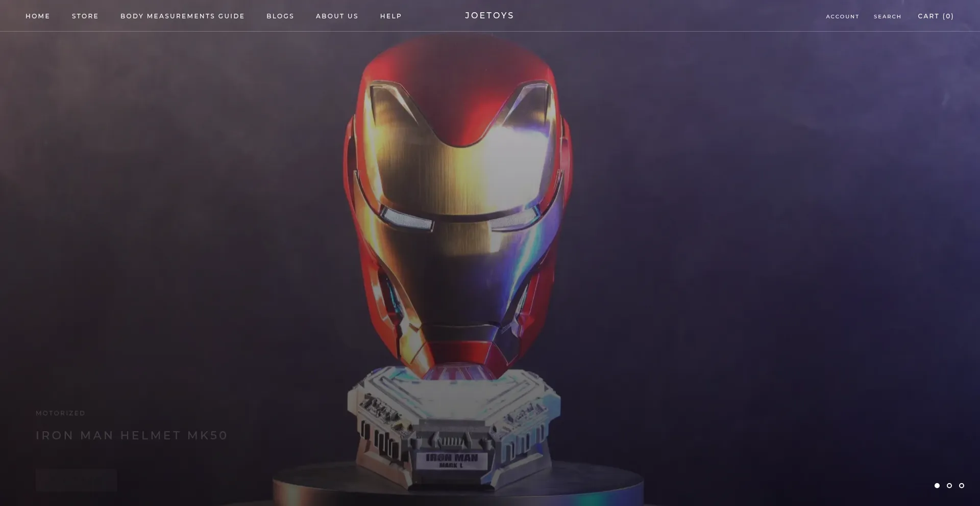 Website screenshot of Joetoyss.com