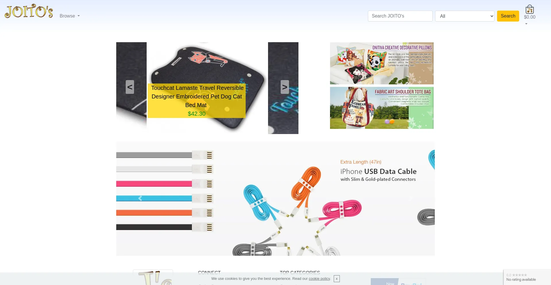 Website screenshot of Joitos.com