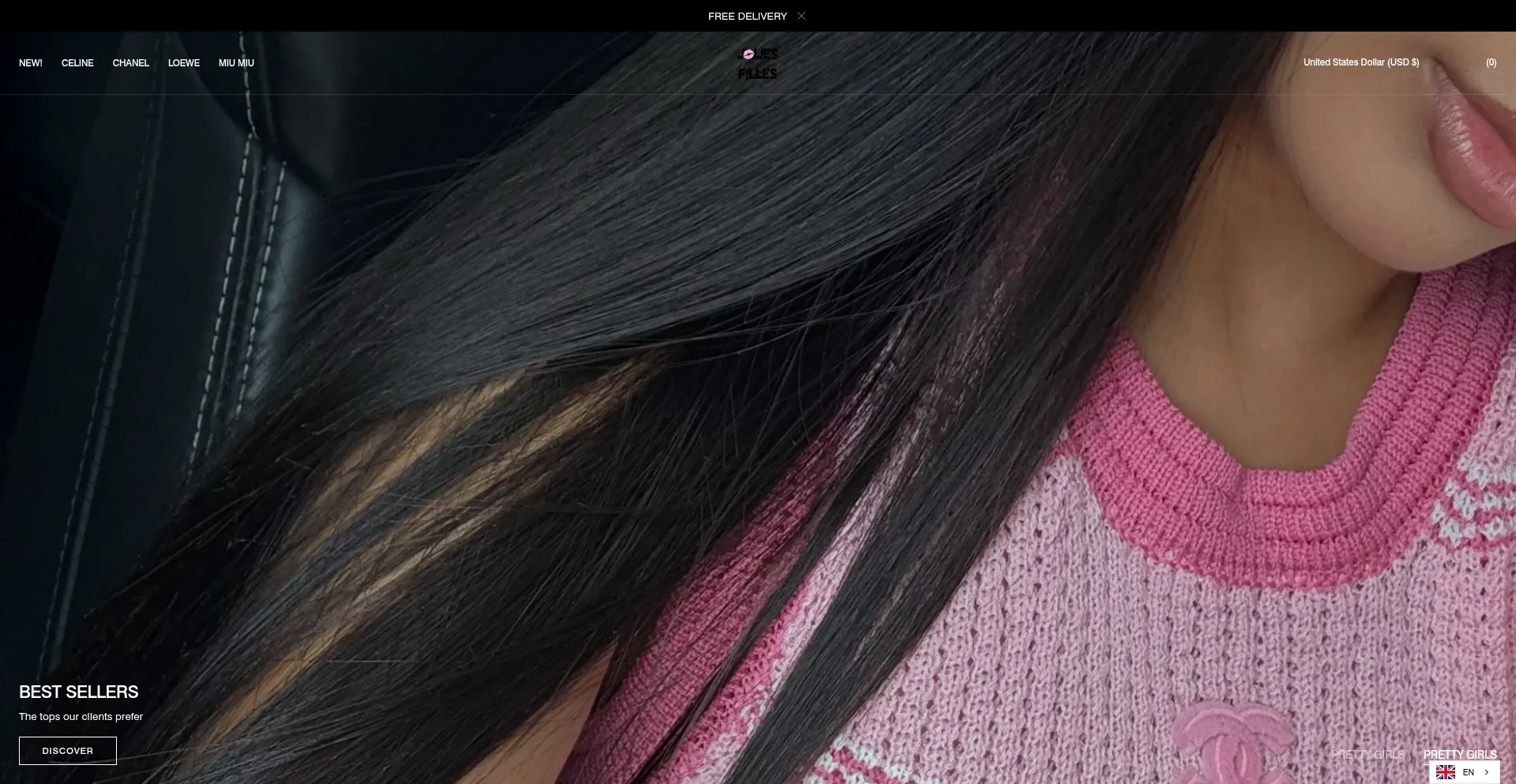 Website screenshot of Joliesfilles.fr