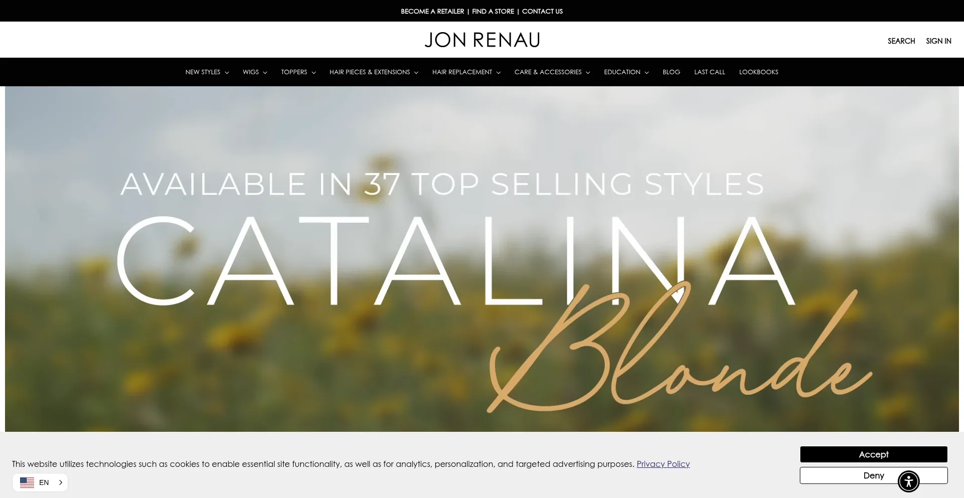Website screenshot of Jonrenau.com