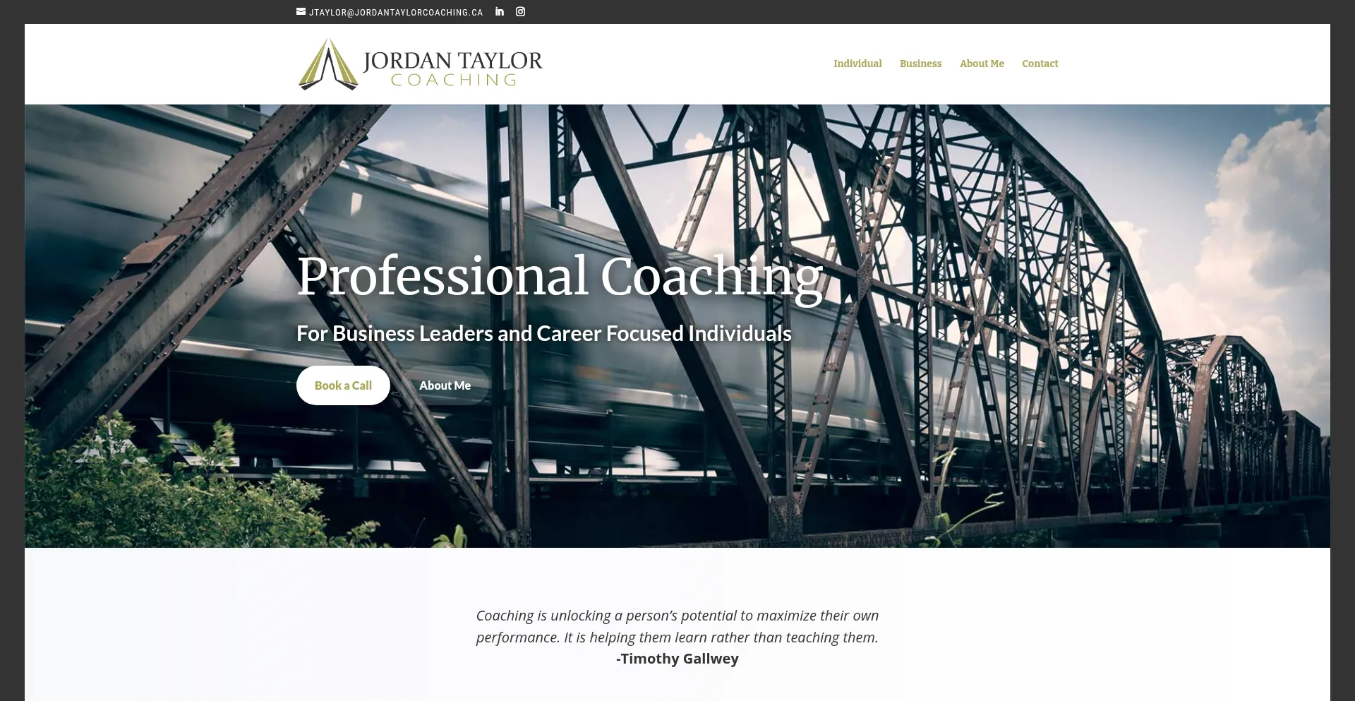 Jordantaylorcoaching.ca Screenshot
