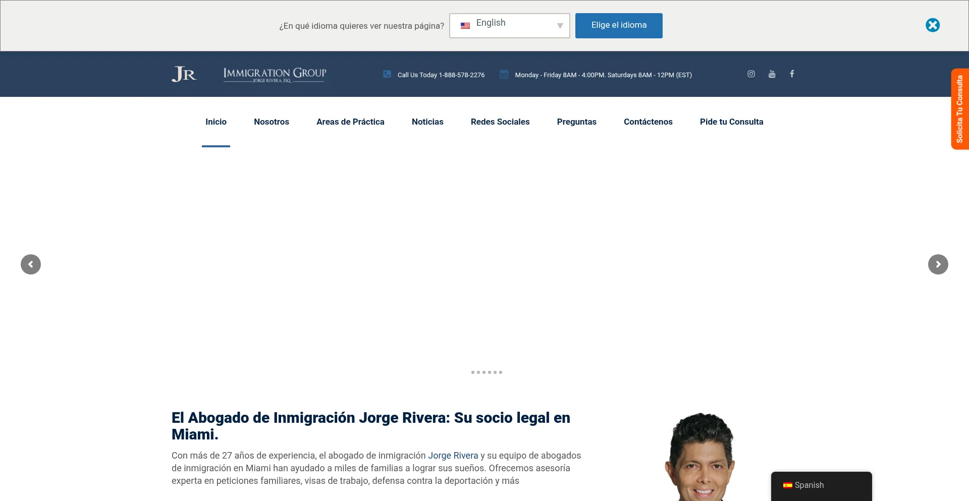 Website screenshot of Jorgerivera.org