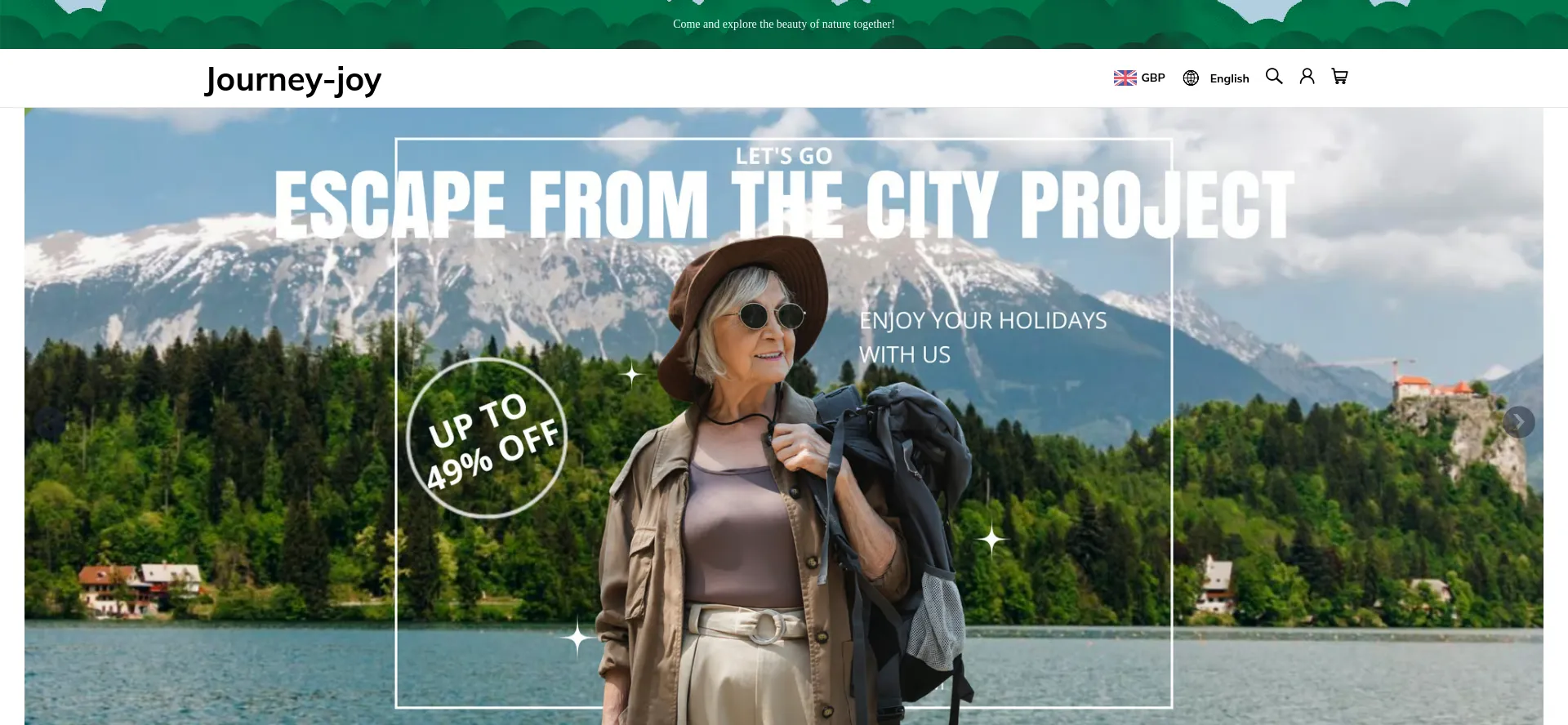 Website screenshot of Journey-joy.co.uk