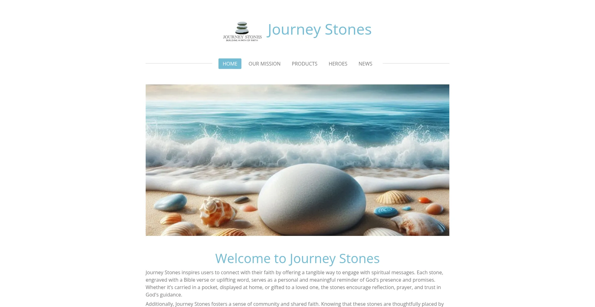 Website screenshot of Journey-stones.com