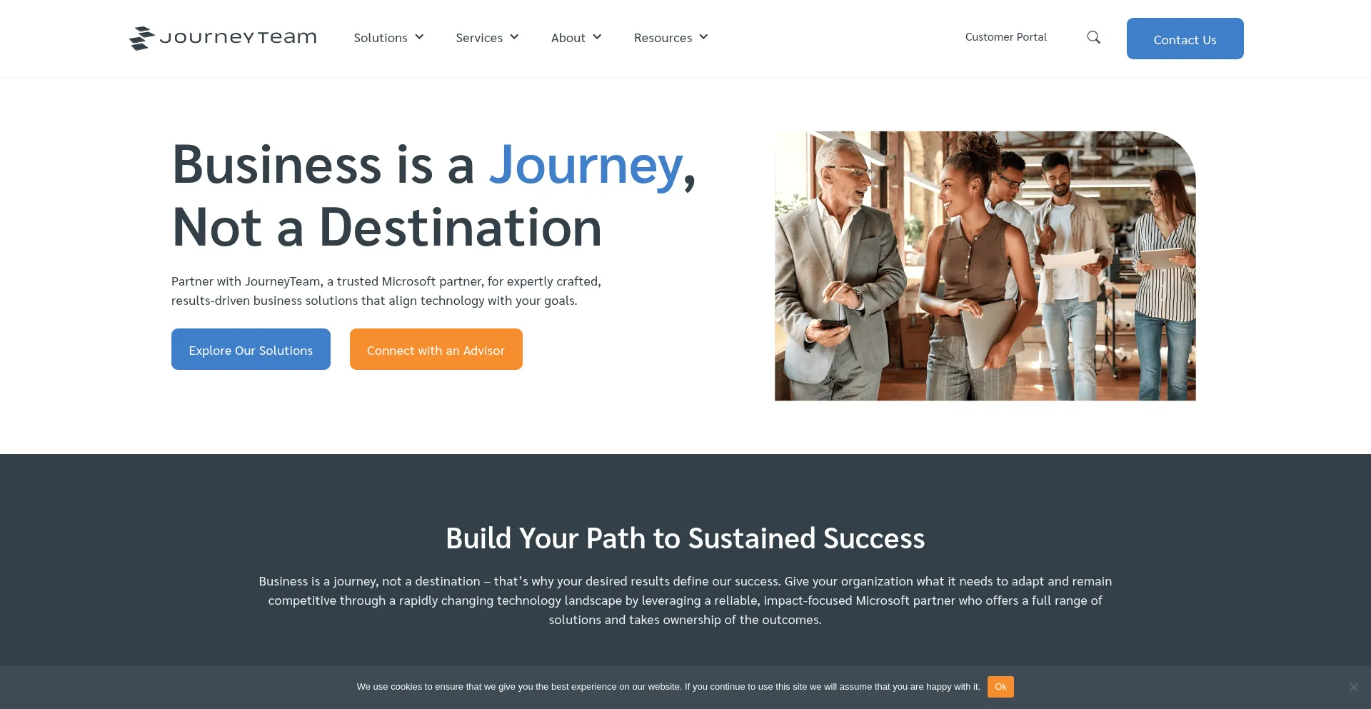 Website screenshot of Journeyteam.com
