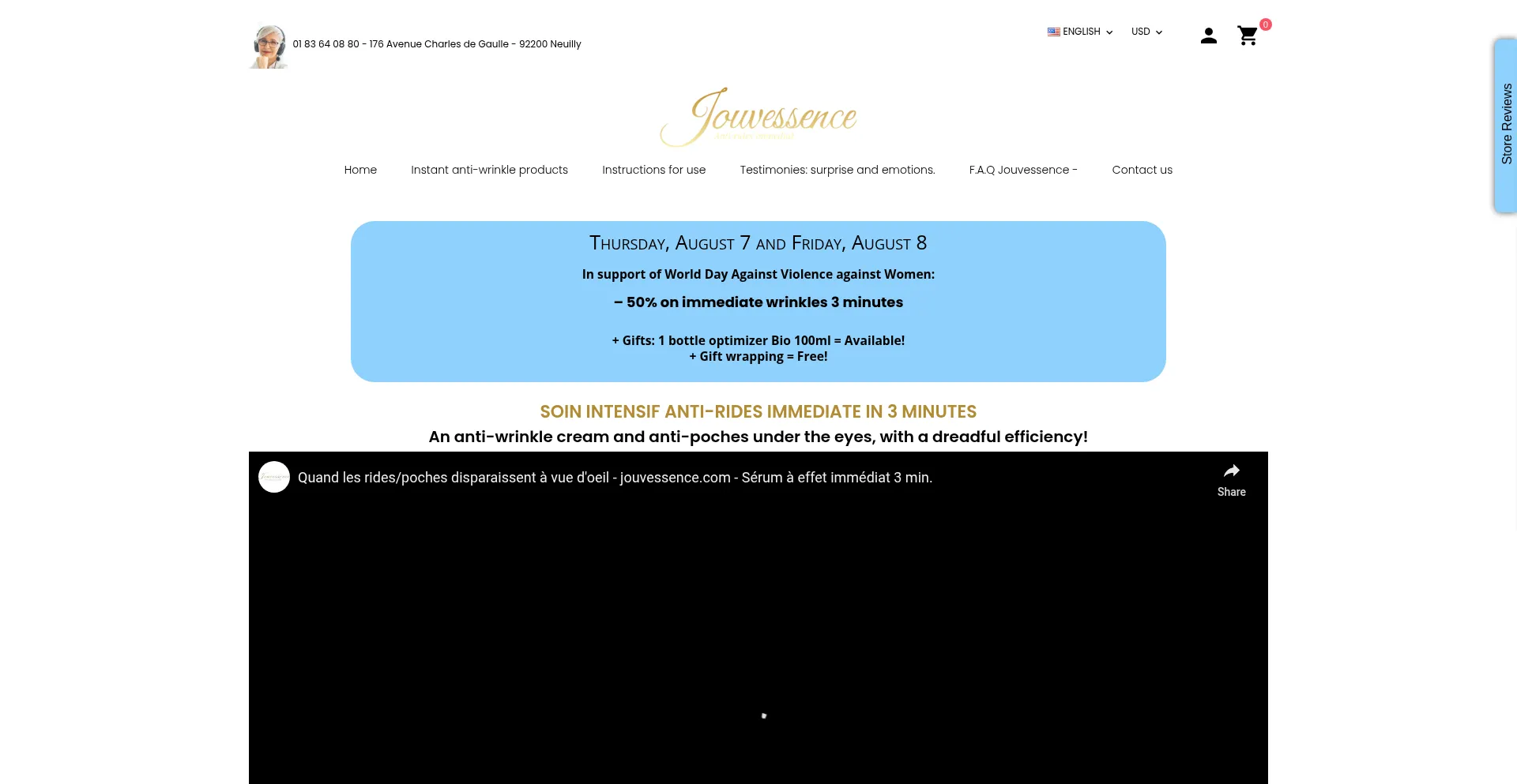 Website screenshot of Jouvessence.com