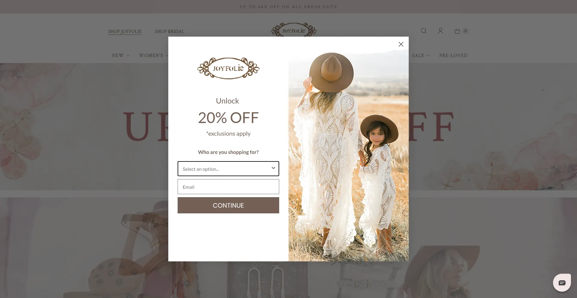 Website screenshot of Joyfolie.com