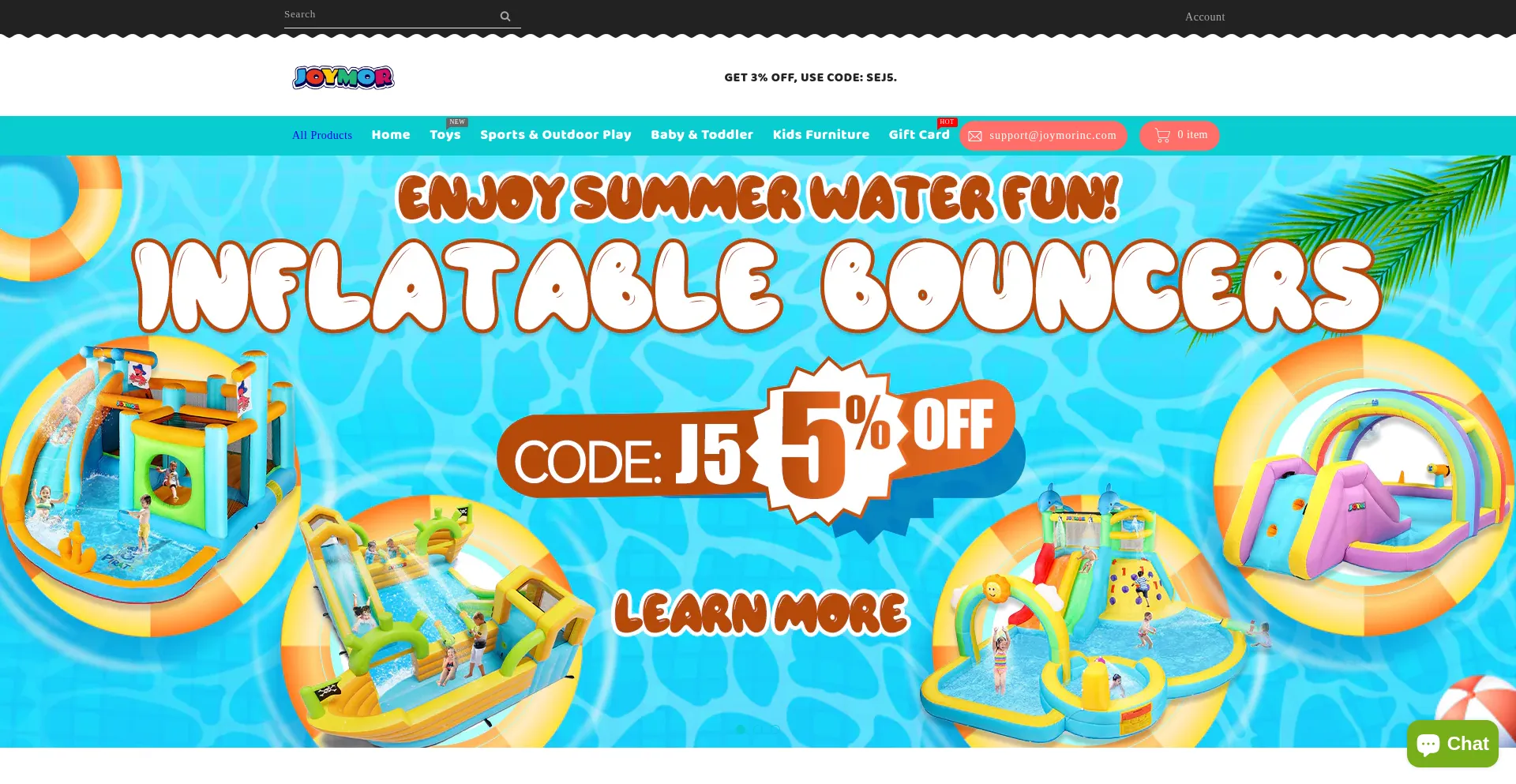 Website screenshot of Joymorinc.com