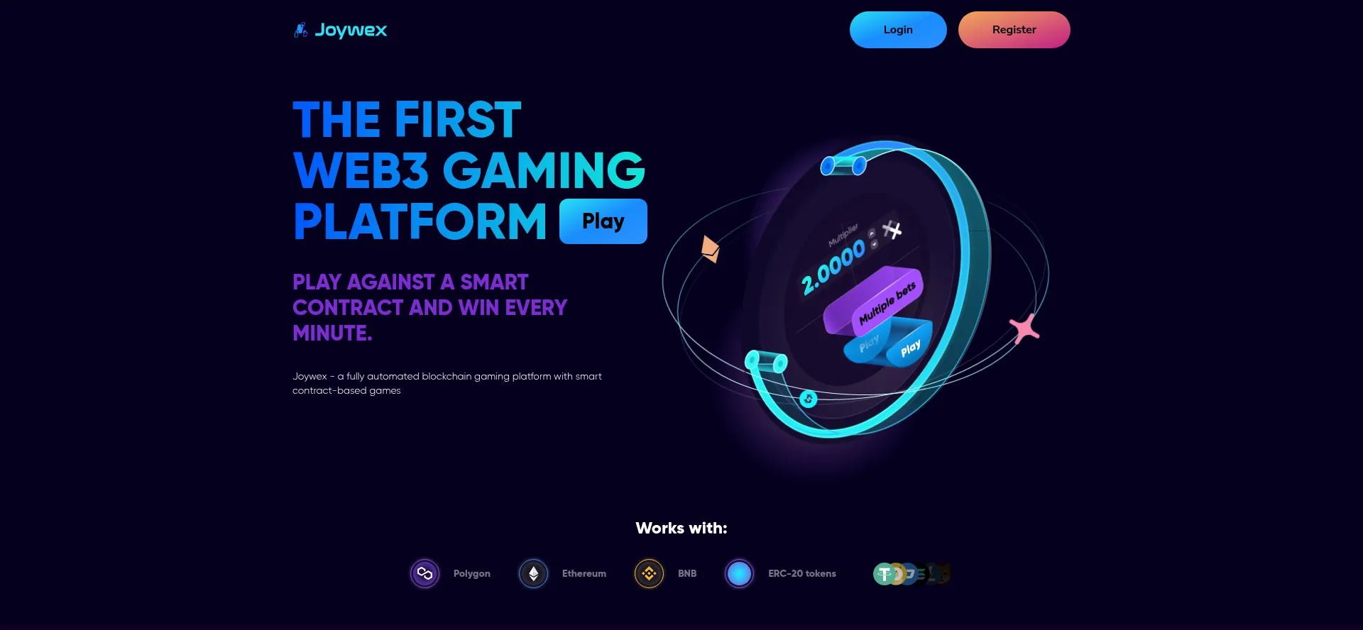 Website screenshot of Joywex.com