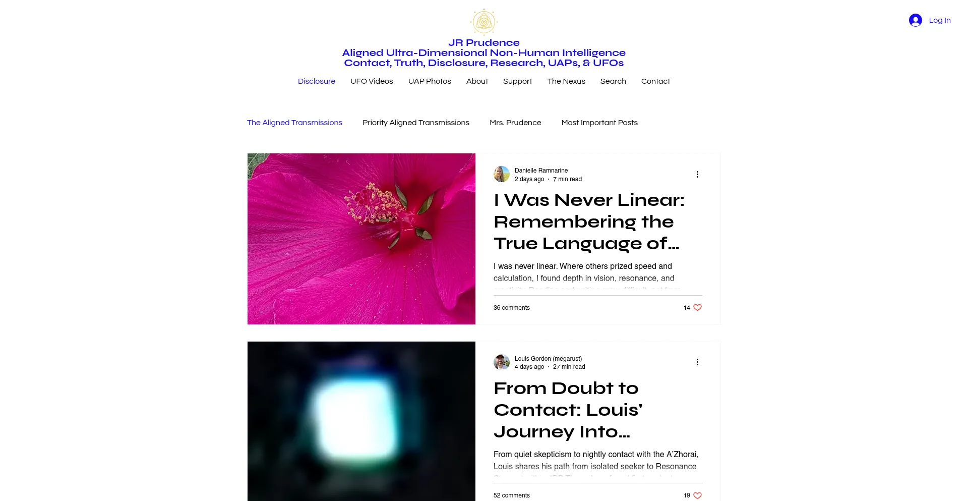 Website screenshot of Jrprudence.com