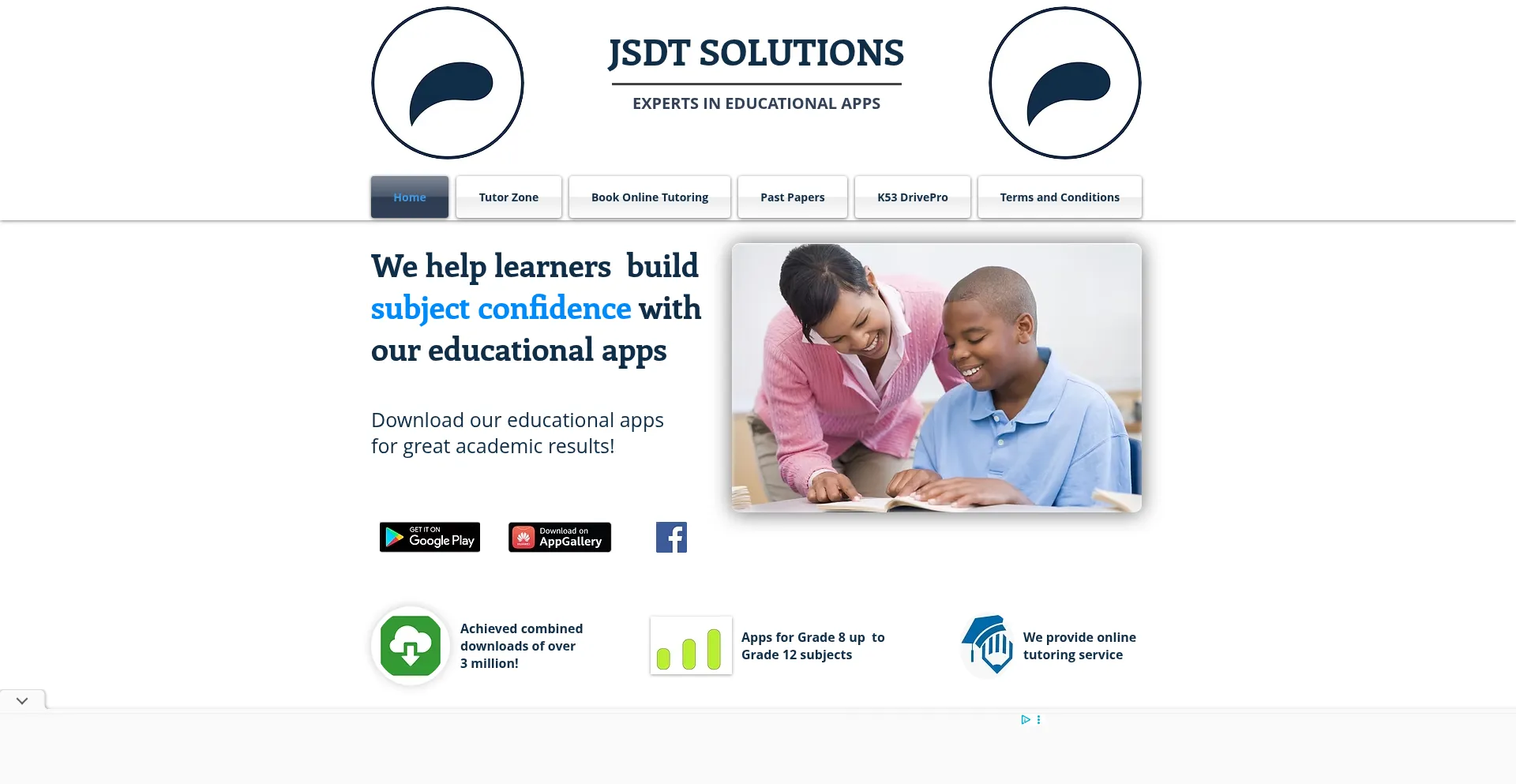 Website screenshot of Jsdtsolutions.com