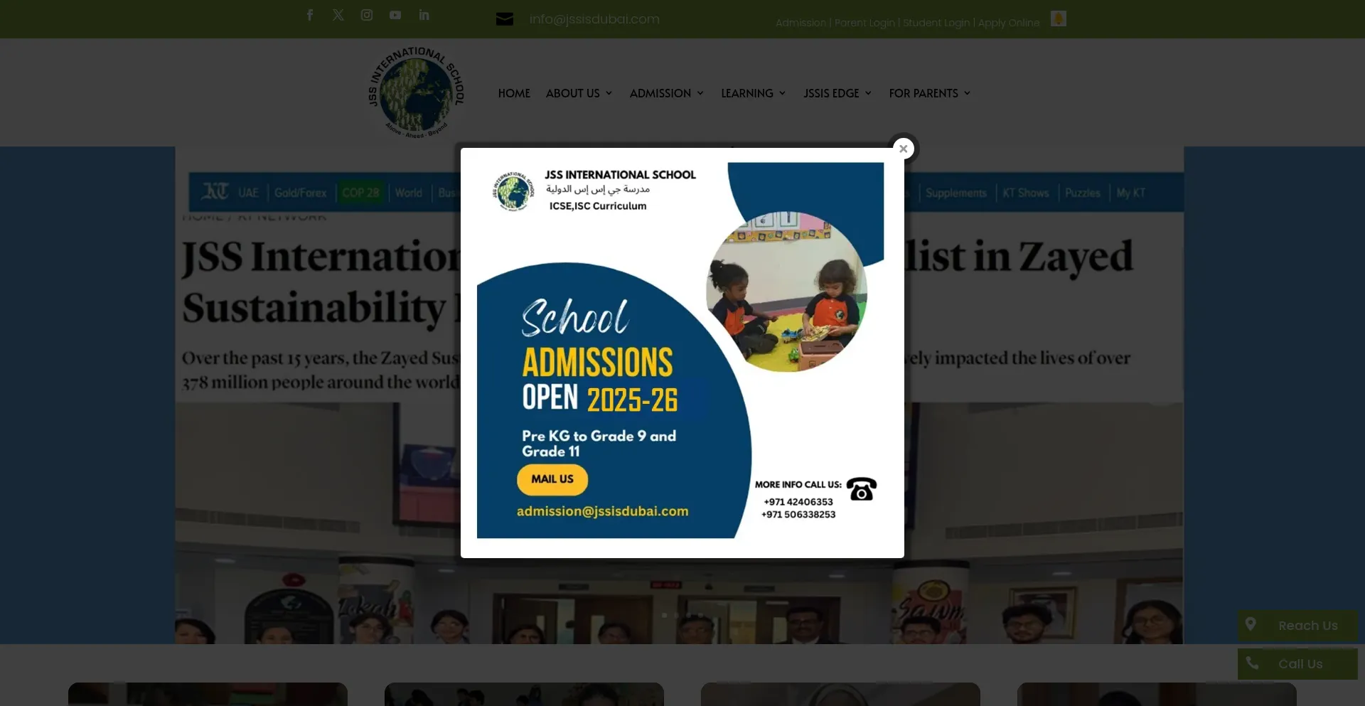 Jssisdubai.com Screenshot