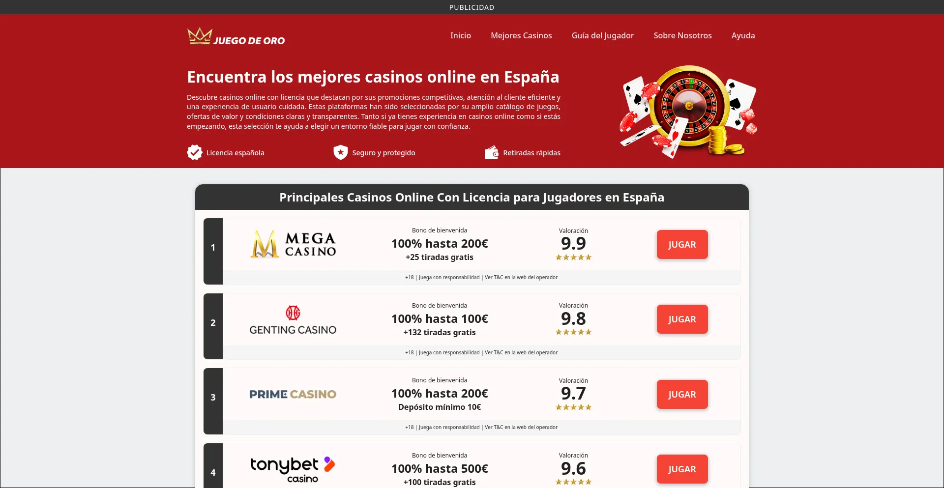 Juegodeoro.com