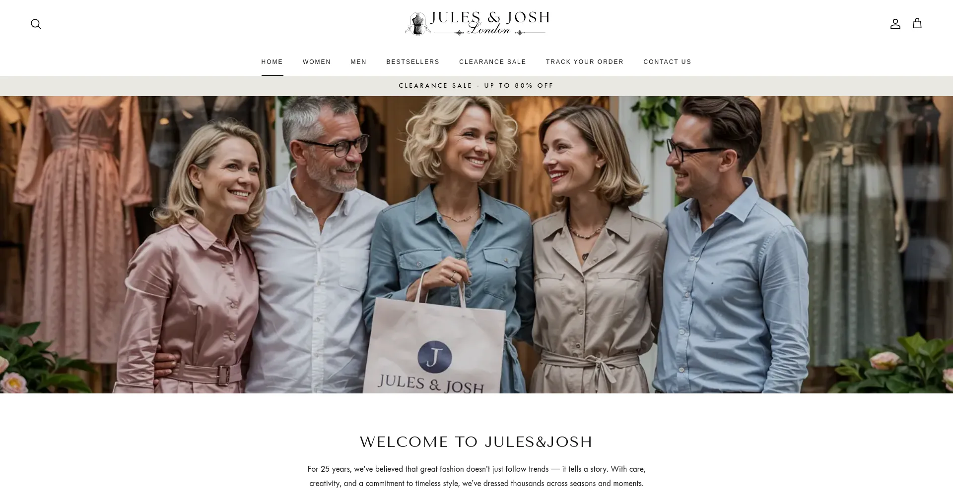 Website screenshot of Julesjosh-london.com