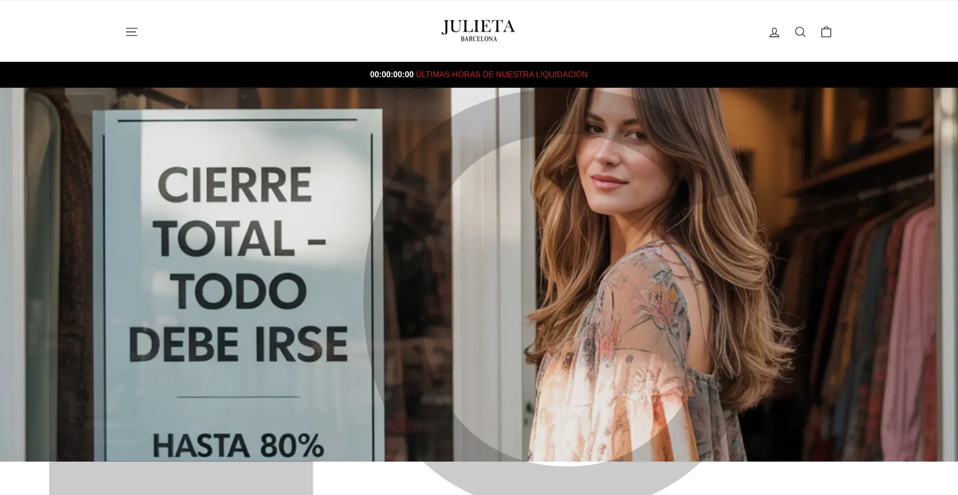 Website screenshot of Julieta-barcelona.es