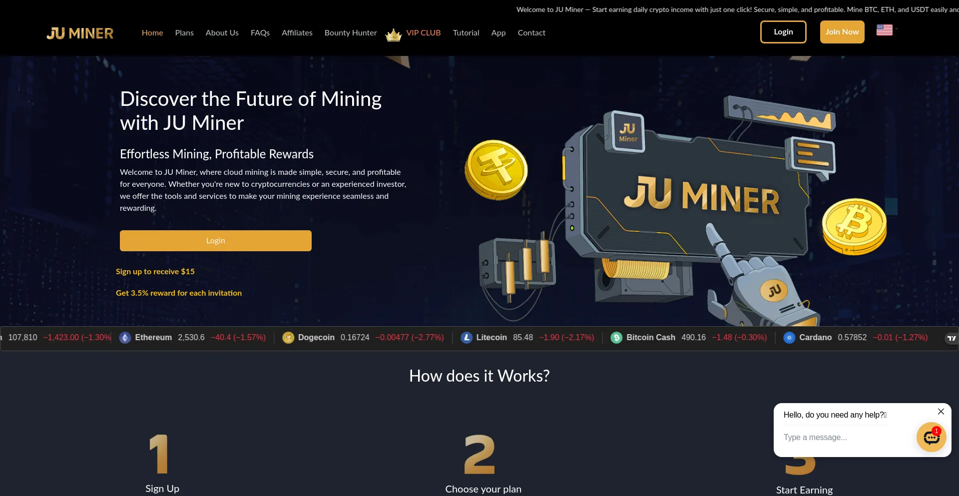 Website screenshot of Juminer.com