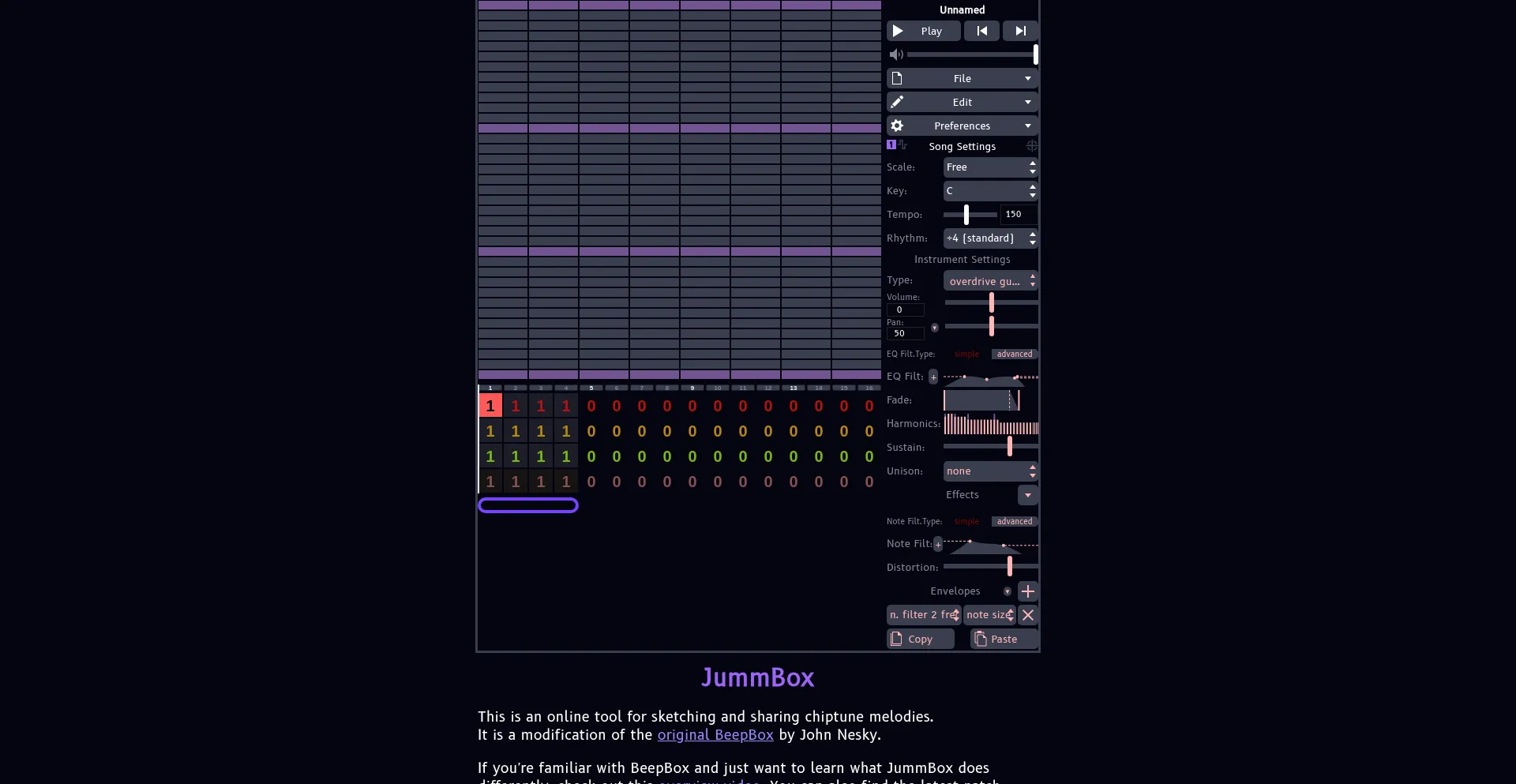Website screenshot of Jummb.us