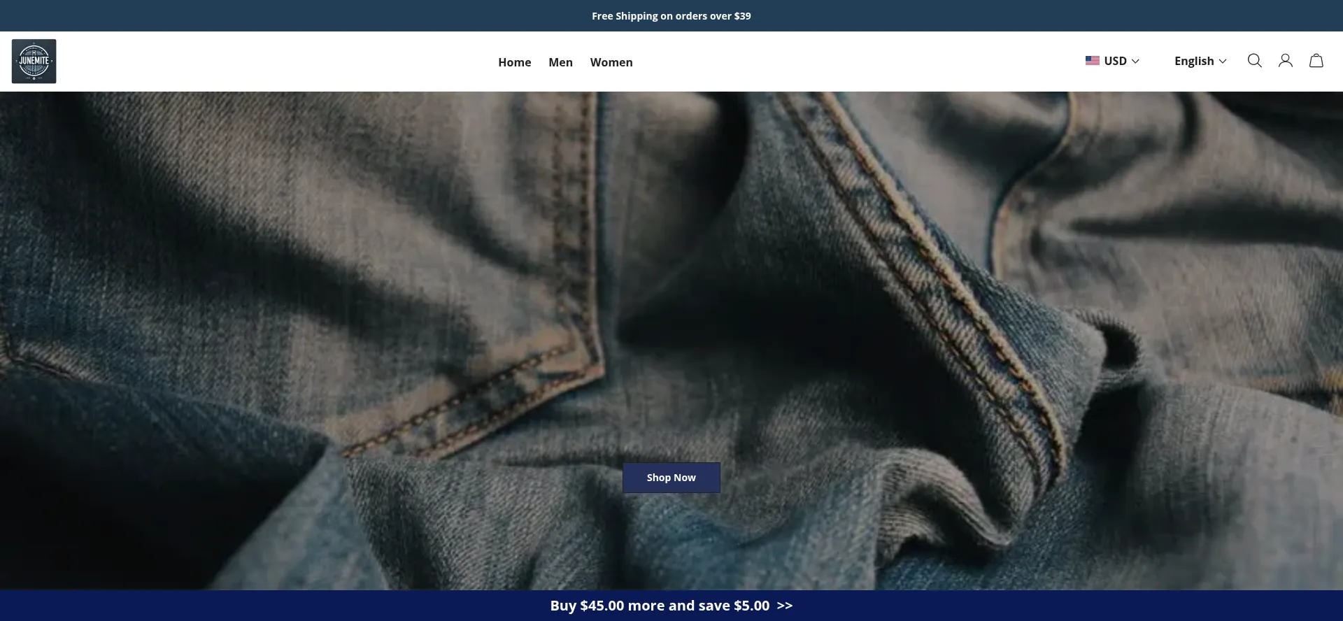 Website screenshot of Junemite.com
