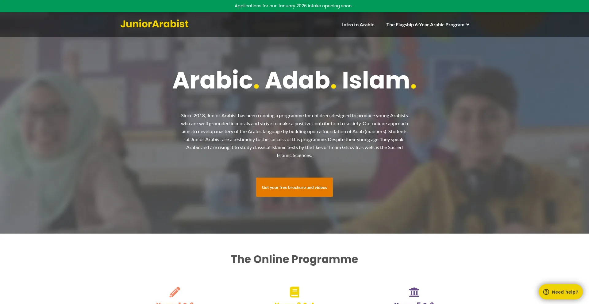 Website screenshot of Juniorarabist.com