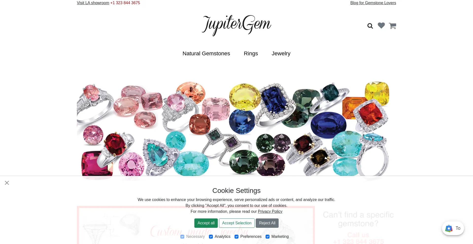 Website screenshot of Jupitergem.com