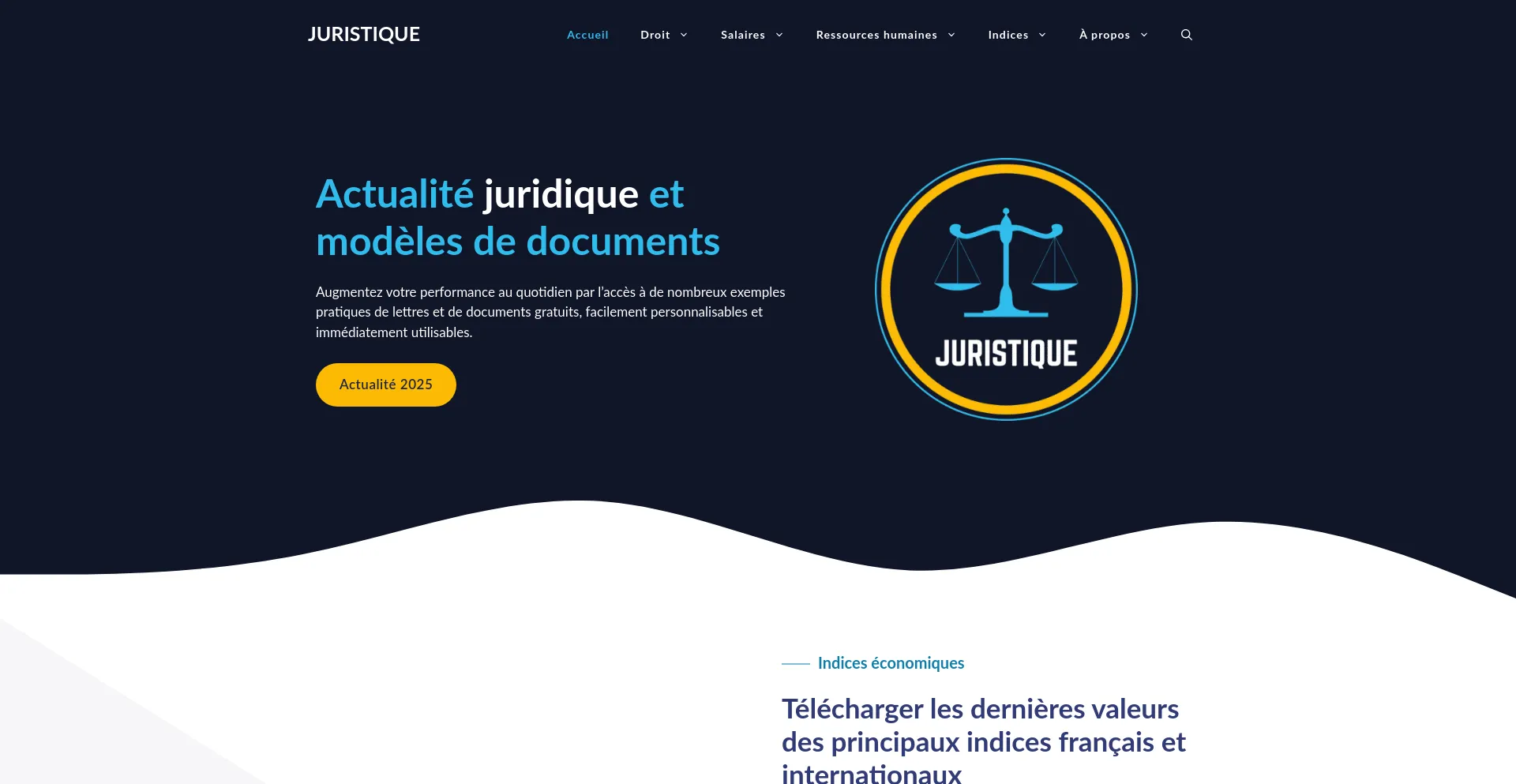 Website screenshot of Juristique.org