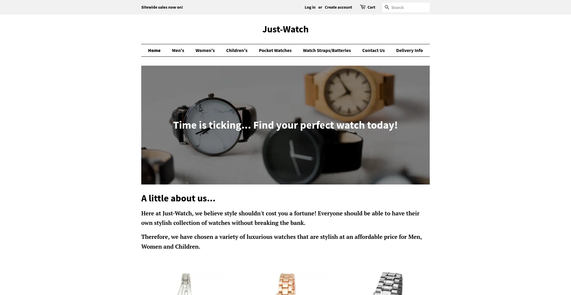 Website screenshot of Just-watch.co.uk