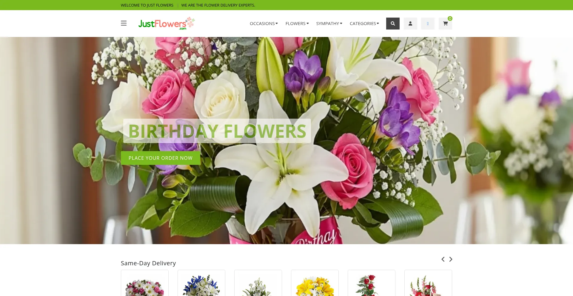 Justflowers.com Screenshot