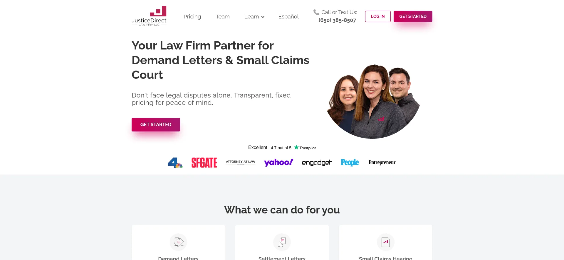 Justicedirect.com Screenshot