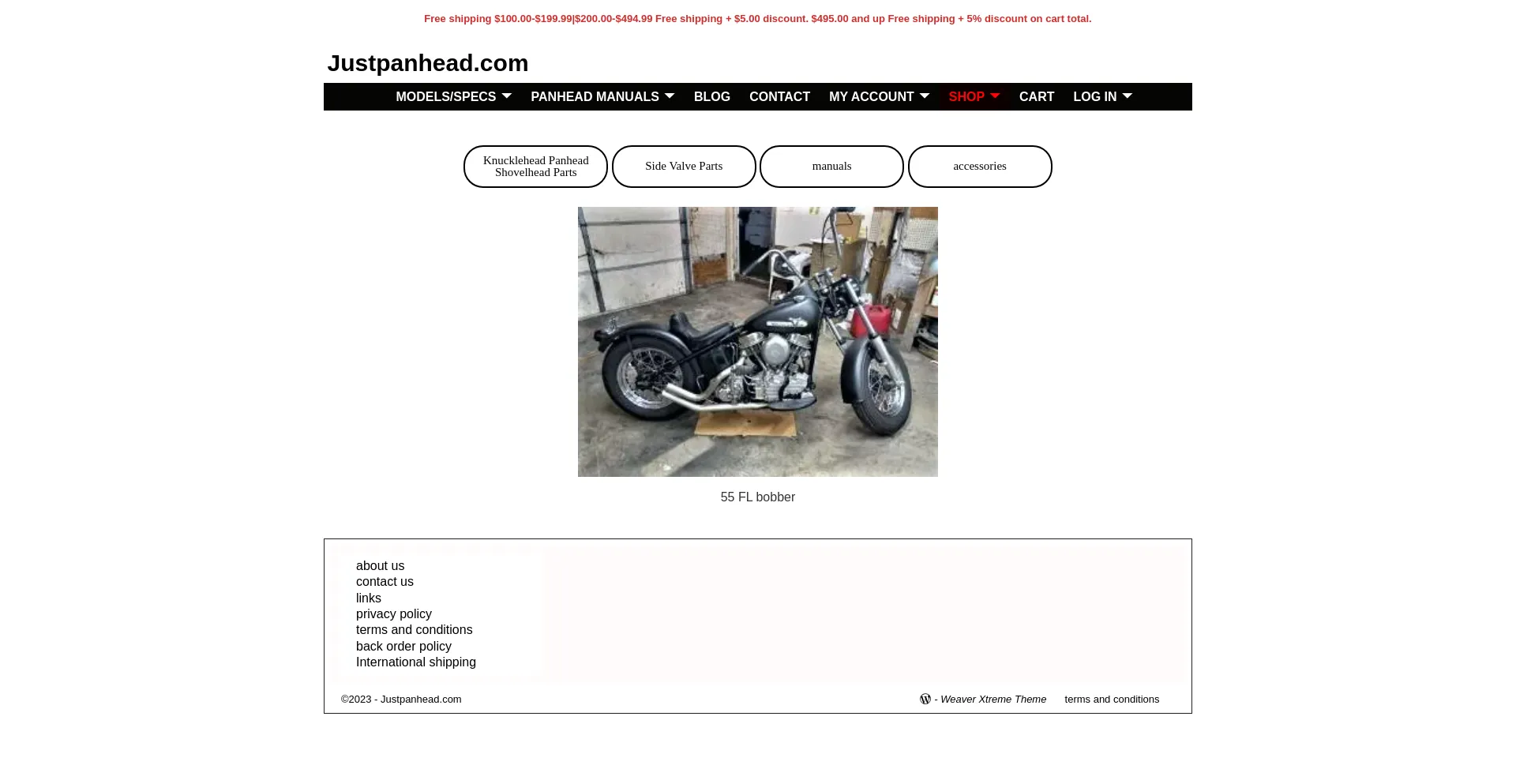 Website screenshot of Justpanhead.com