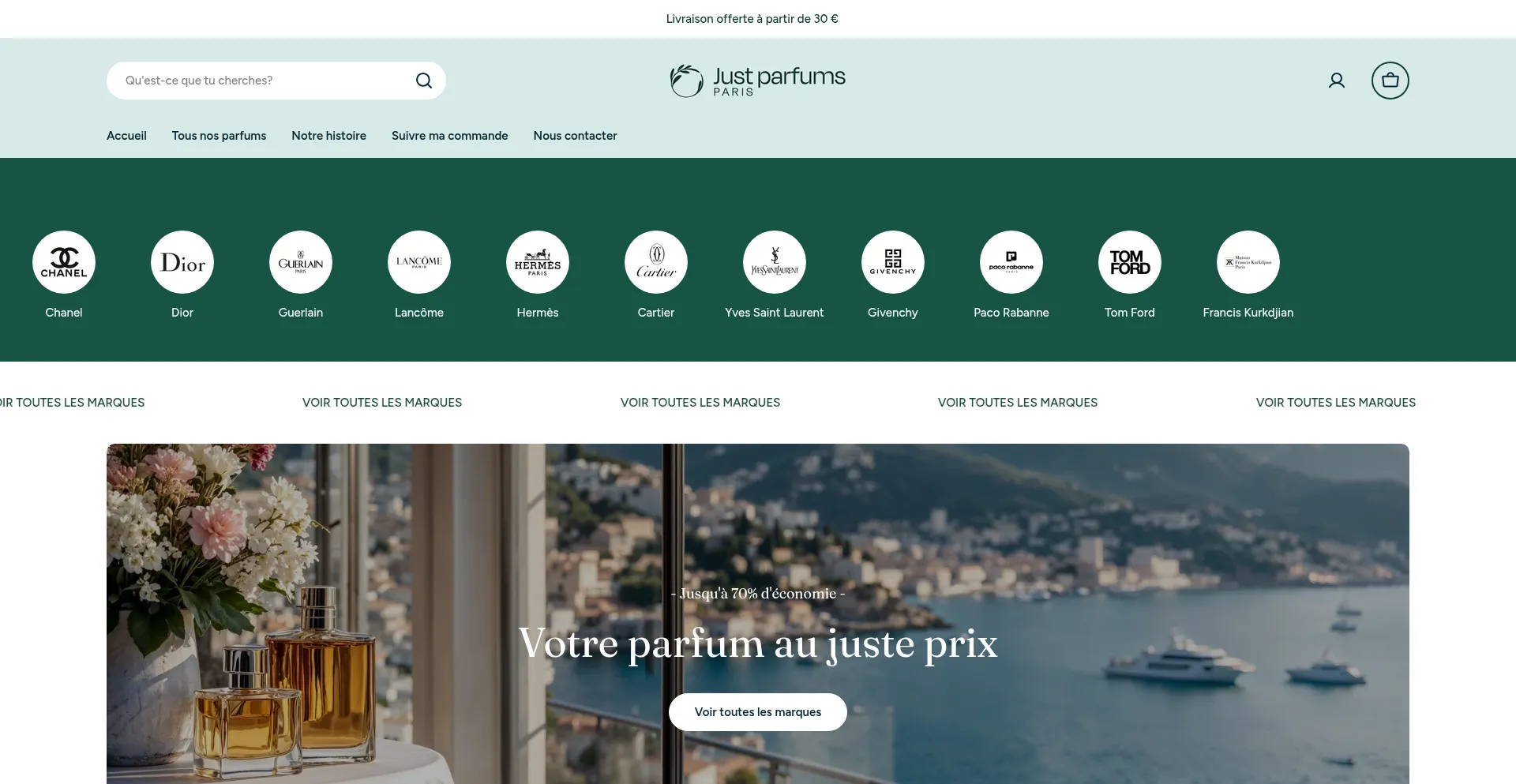 Justparfums.com Screenshot