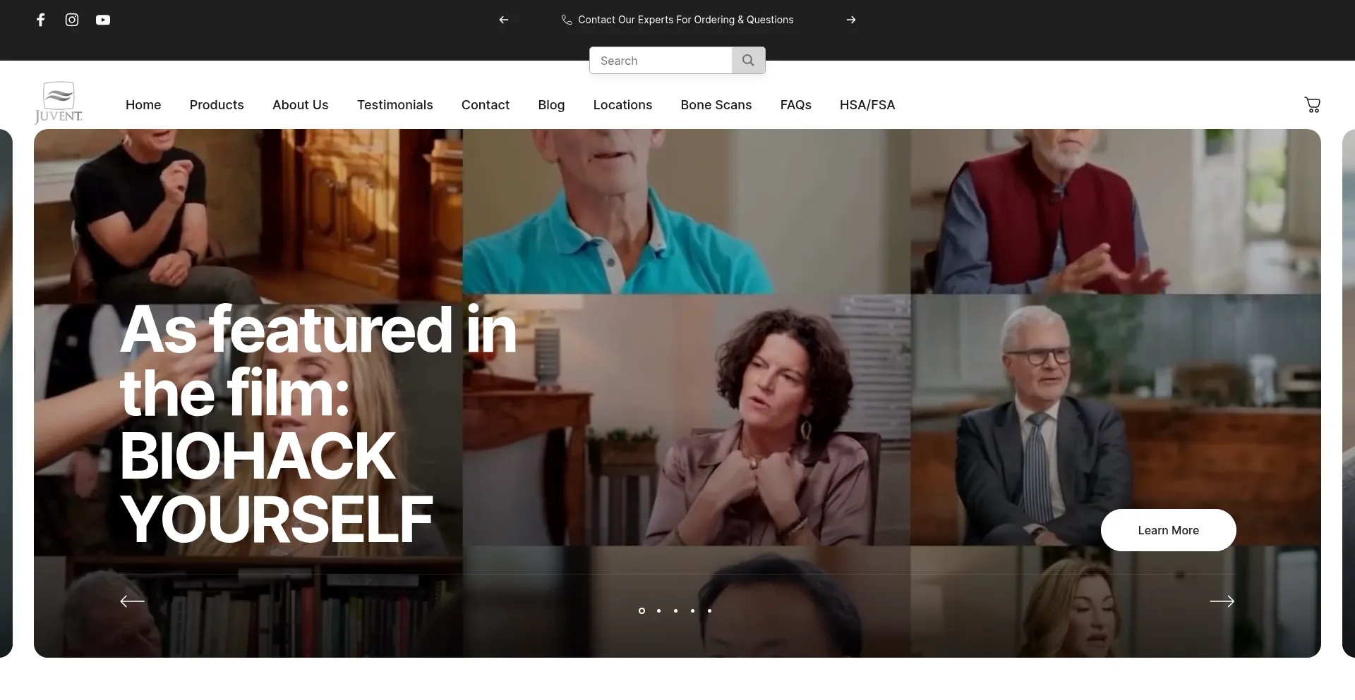 Website screenshot of Juvent.com