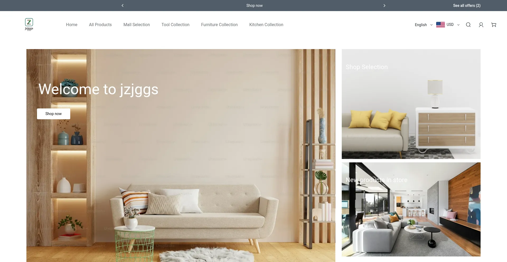 Website screenshot of Jzjggs.com