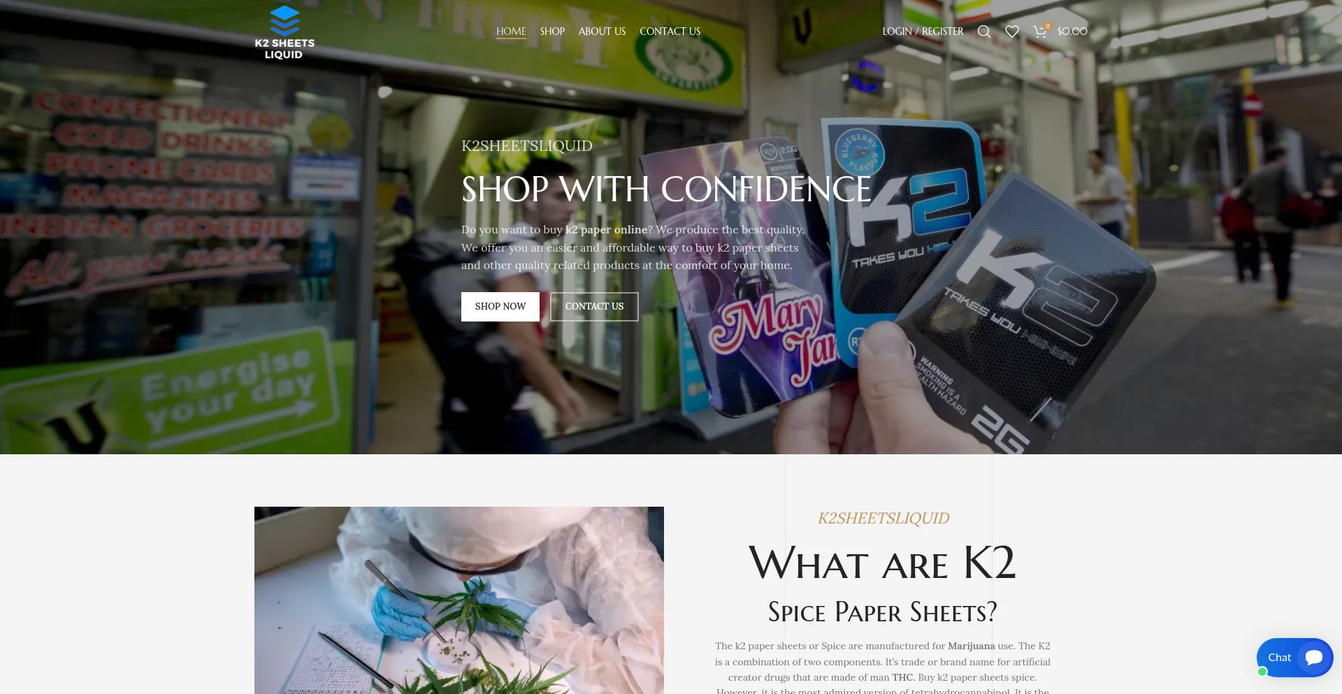 K2sheetsliquid.com Screenshot