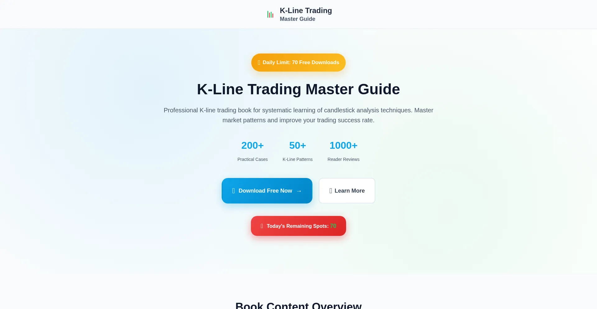 Website screenshot of K-line-trading.cc