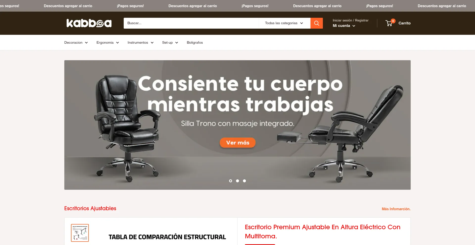 Website screenshot of Kabboa.com