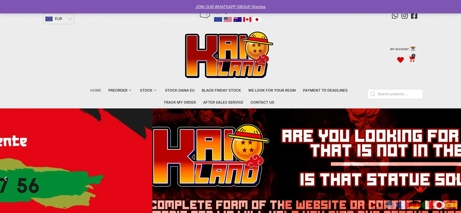 Website screenshot of Kaioland.com