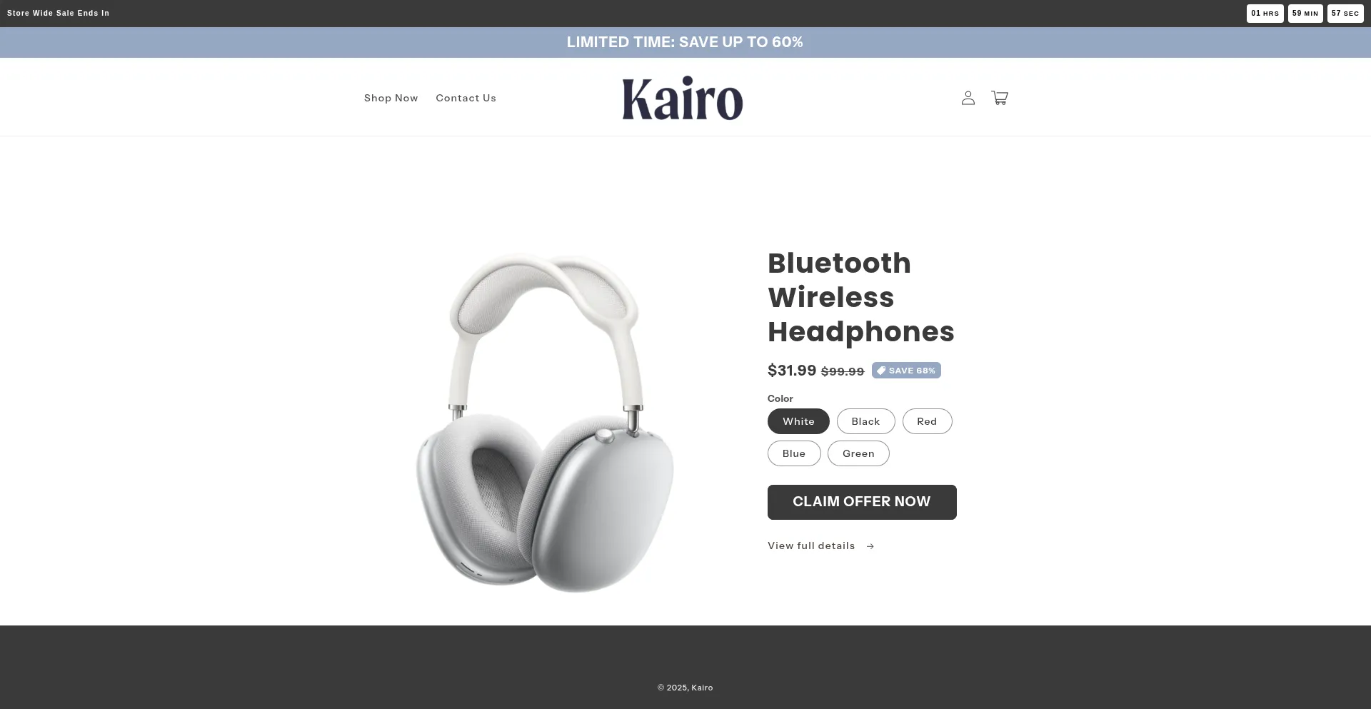 Website screenshot of Kairohq.com
