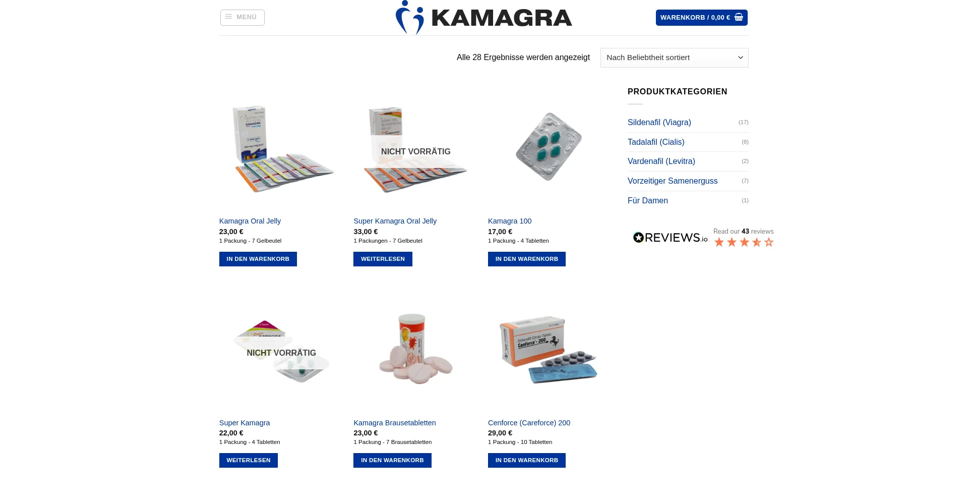 Kamagra.at Screenshot