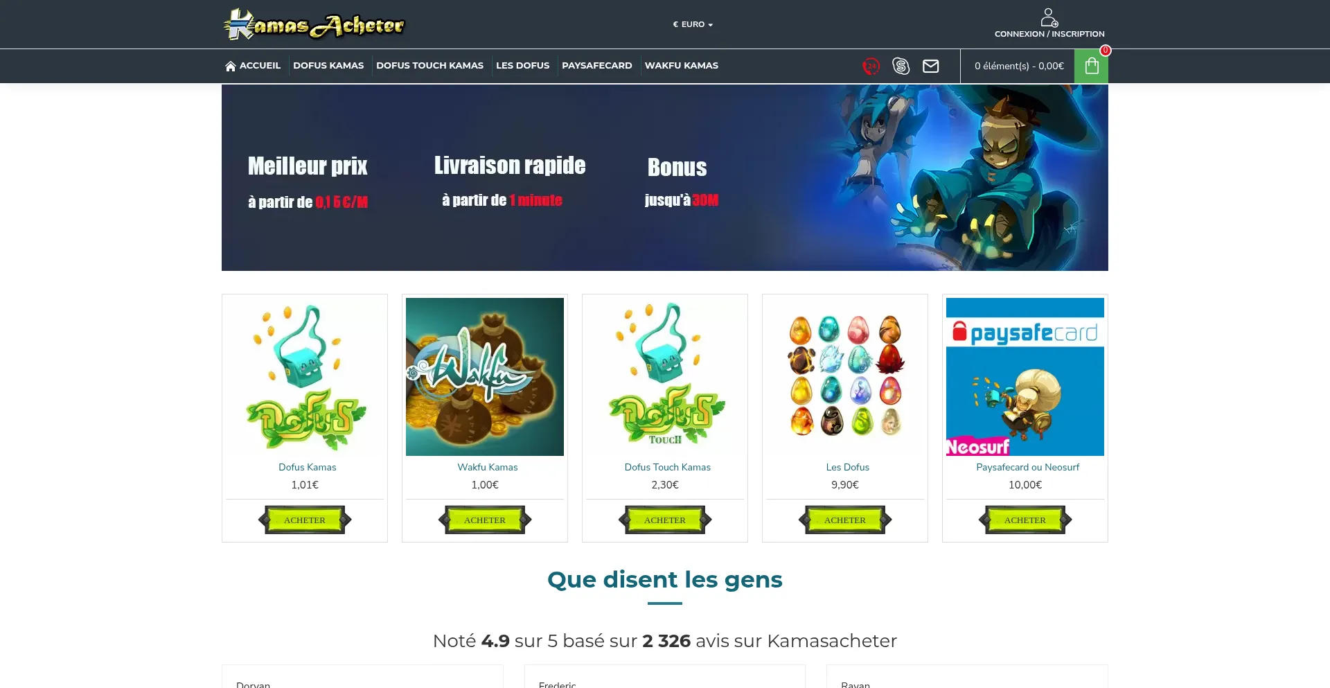 Website screenshot of Kamasacheter.com
