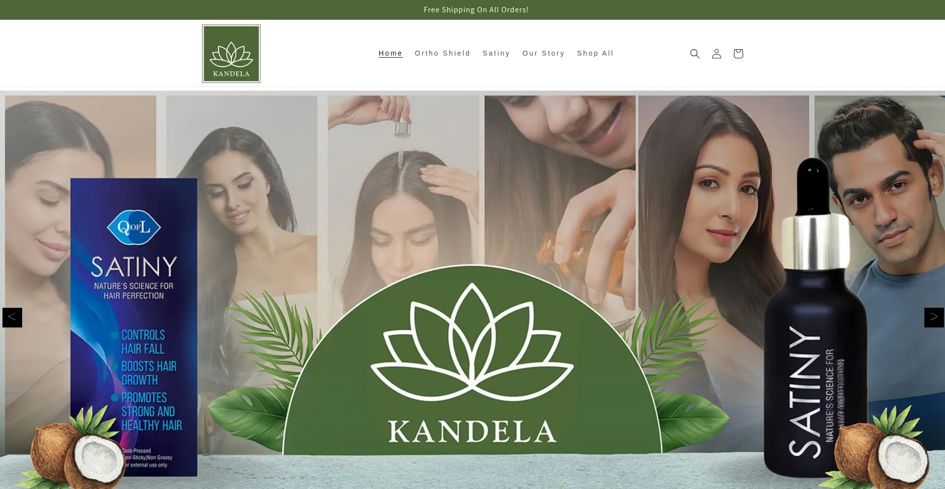 Website screenshot of Kandelalife.com