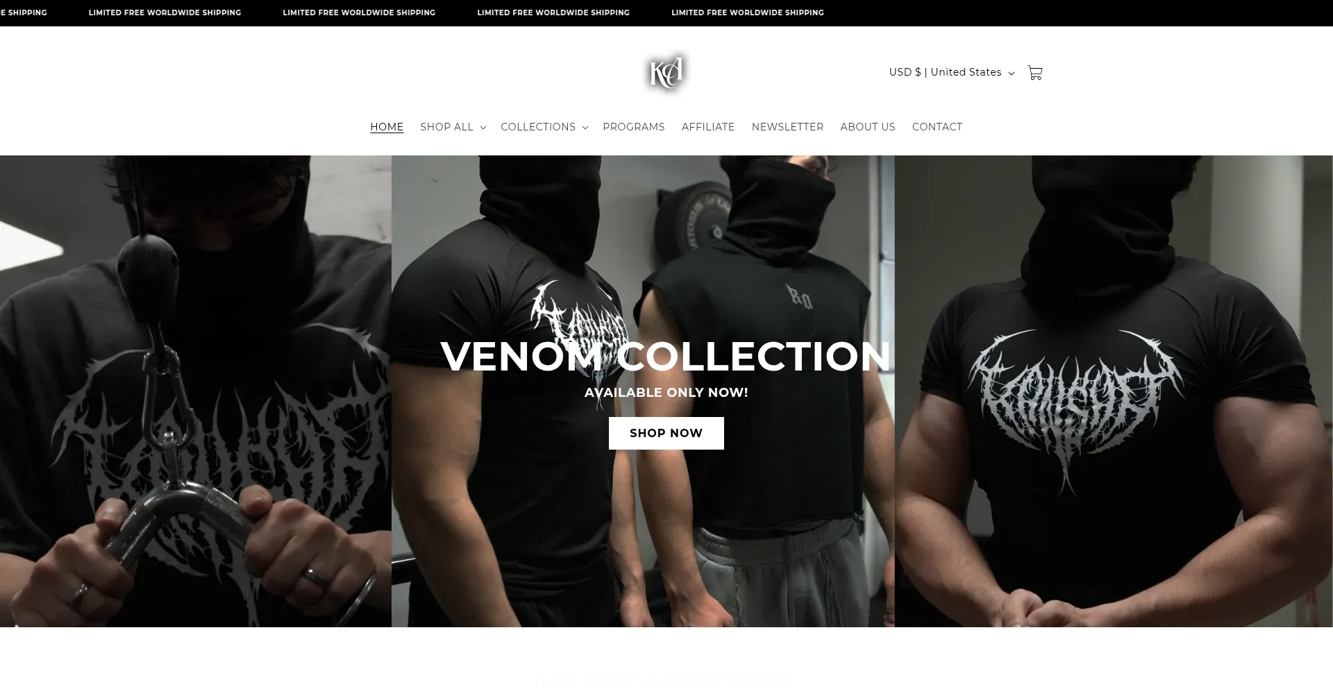 Website screenshot of Kanshathletics.com