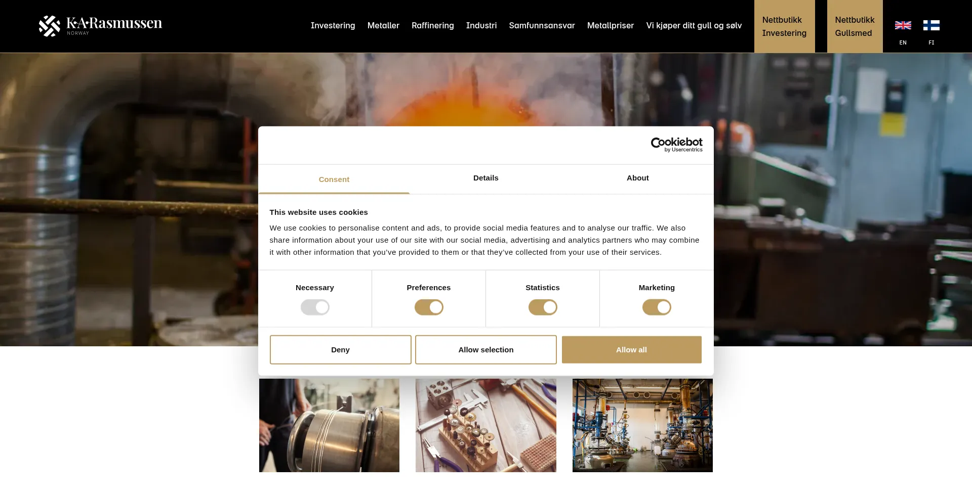 Website screenshot of Karasmussen.com