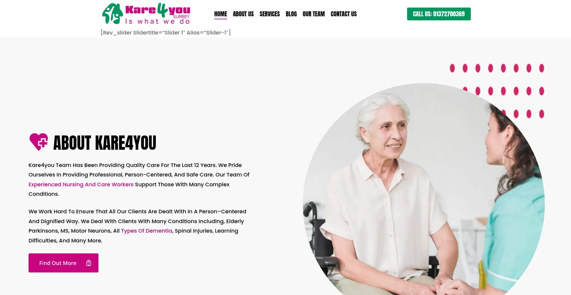 Kare4you.co.uk Screenshot
