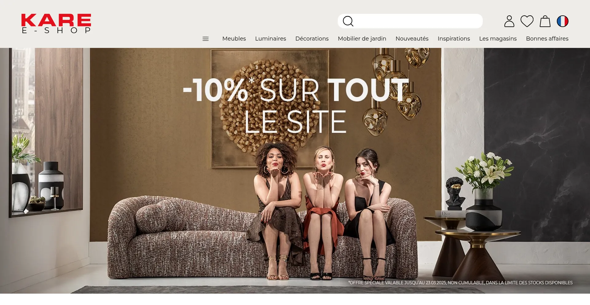 Website screenshot of Kare-click.fr