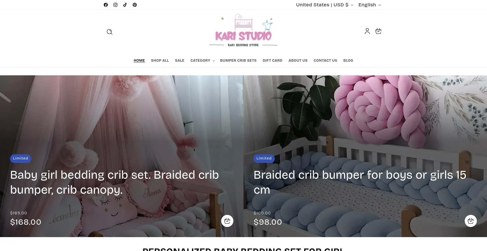 Website screenshot of Kari-studio.com