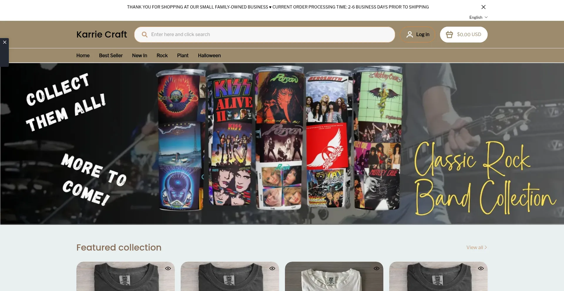 Website screenshot of Karriecraft.com