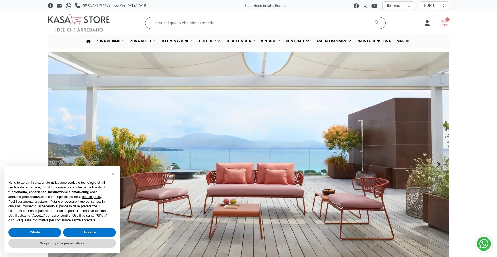 Website screenshot of Kasa-store.com
