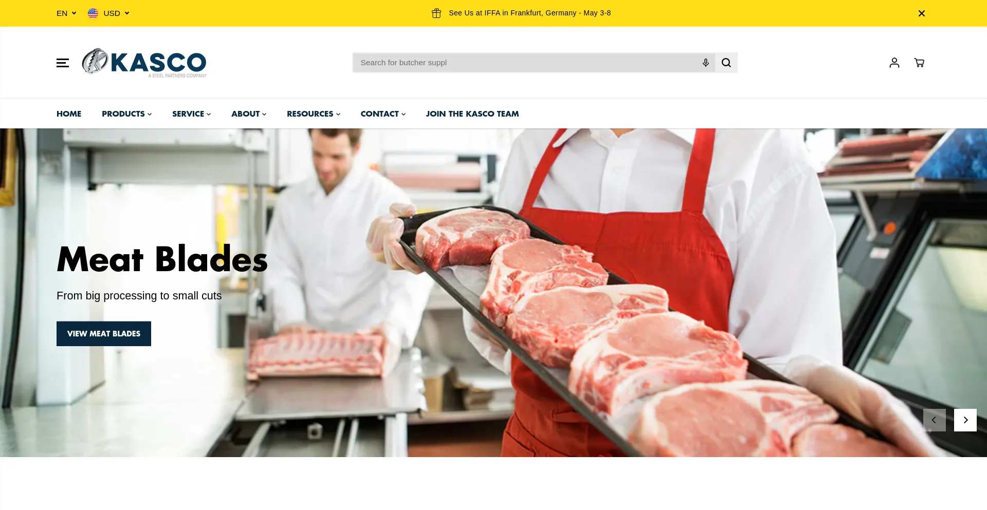 Website screenshot of Kasco.com