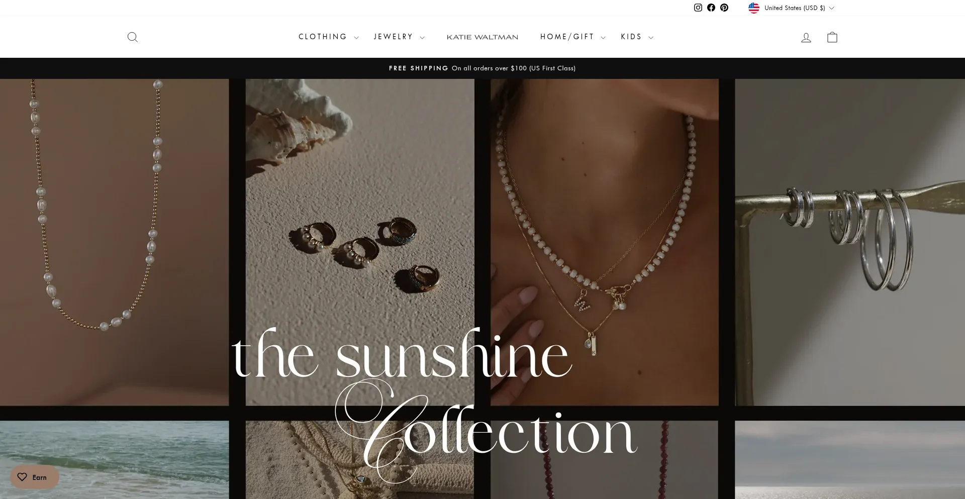 Website screenshot of Katiewaltman.com